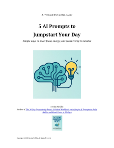 Cover of 5 AI Prompts to Jumpstart Your Day by Jordan M. Ellis